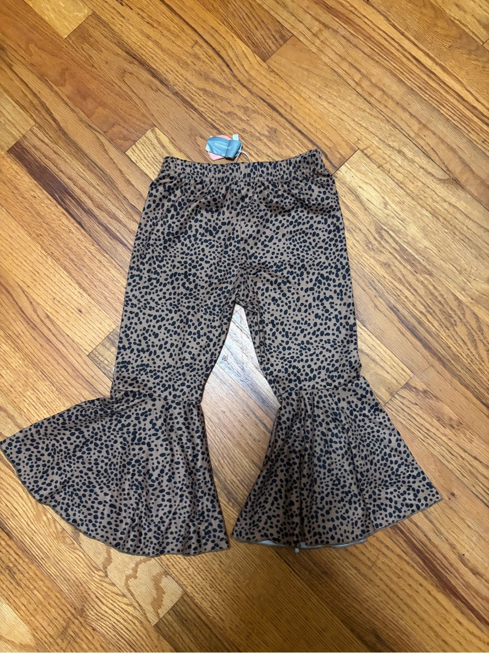 5/$20 Leopard Print Ruffle Flare Leggings - Brown